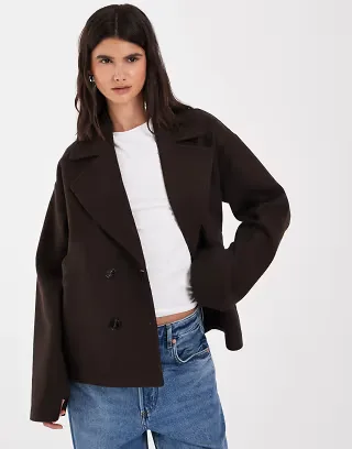 ONLY short jacket in chocolate brown