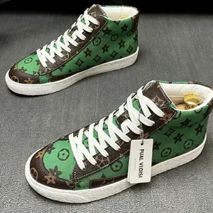 High-top Sneakers Fashion Print Casual Shoes Trendy Casual Sports Sneakers Autumn Winter New Fashion Versatile Youth Lac