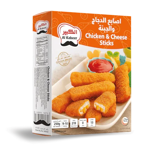 Al Kabeer Chicken & Cheese Sticks 250 g x10