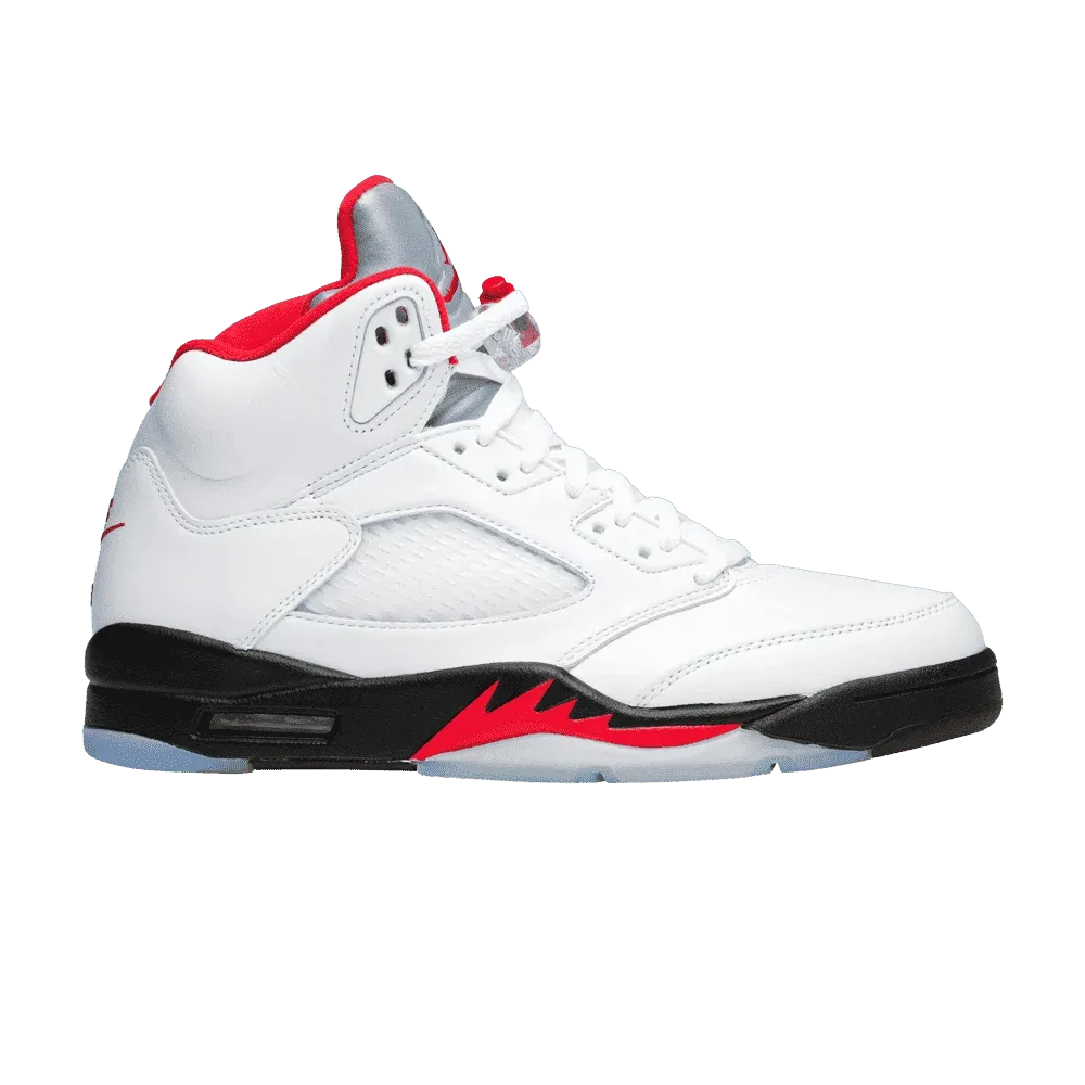 Air Jordan 5 Retro Fire Red Silver Tongue