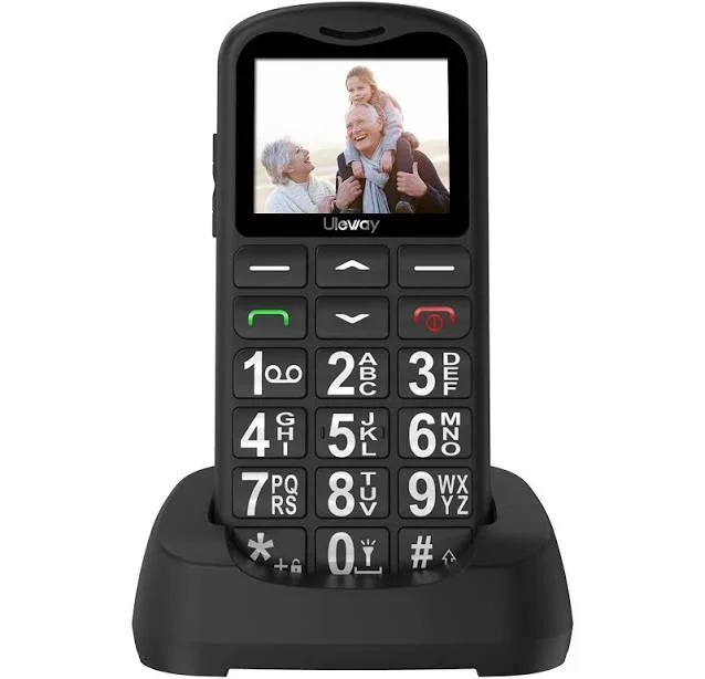 ukuu Big Button Mobile Phone for Elderly Easy to Use Basic Mobile Phone SIM Free Unlocked Senior Phone with SOS Button,