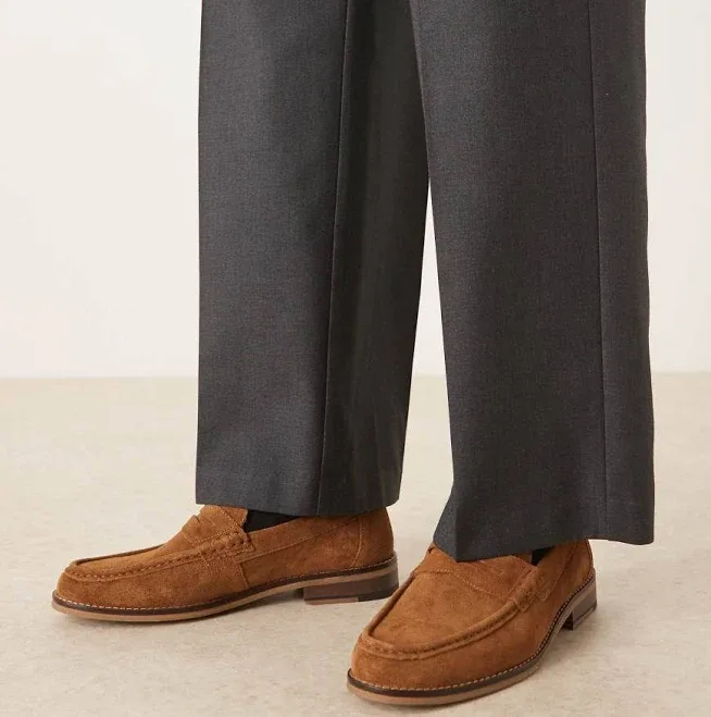 ASOS Design Men's Suede Penny Loafers