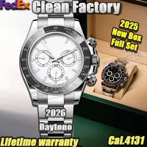 Mens Sport Watch 40mm Automatic Mechanical Cal.4I3I Movement, Silver Stainless Steel Band - 100m Waterproof, Sapphire Cr