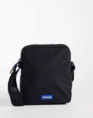 HUGO Blue Vytal messenger bag in black