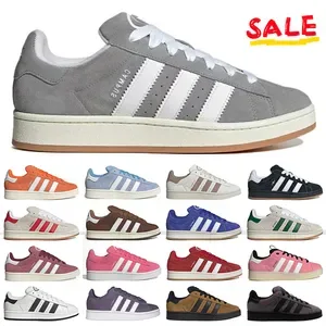 Campus 00s Low Top Skate Shoes for Men, Lace-Up Sneakers with Rubber Outsole and Upper