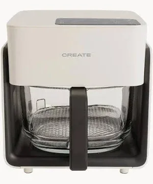 AIR FRYER STUDIO CRYSTAL 4,2L Glas-Heißluftfritteuse Mit Optionalem Dampfgarer