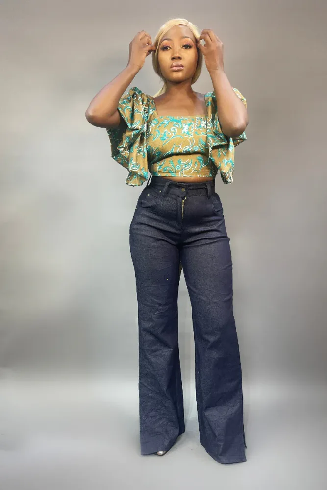 SQUARE NECK TIE BACK CROP TOP