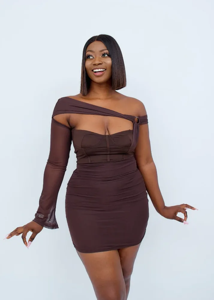 SIDE O-RING MESH ONE HAND DRESS