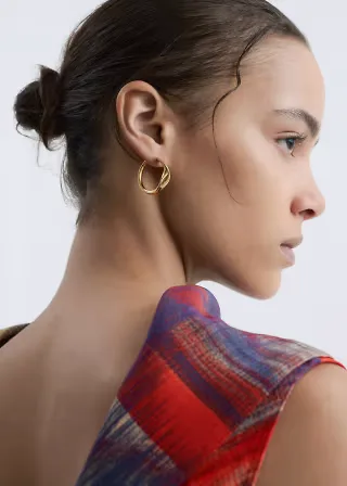& Other Stories twisted hoop earrings in gold