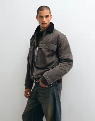 Weekday utility barn jacket in mole
