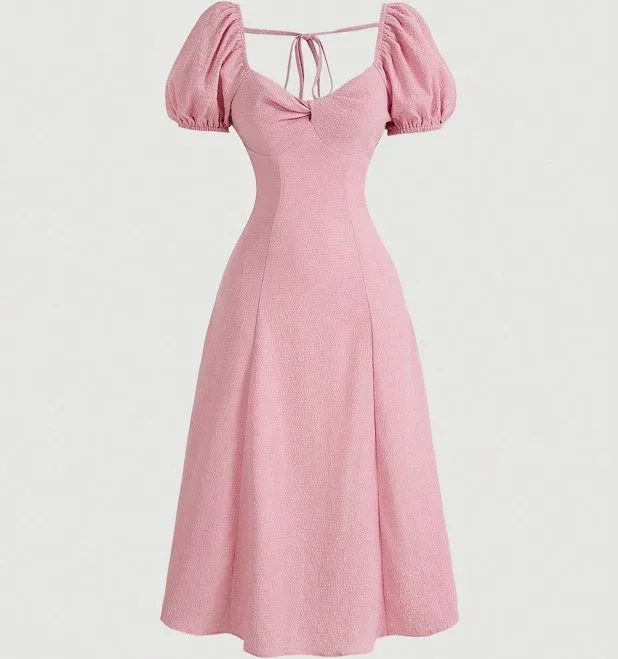 Shein Women's |Summer Sweet Bubble Sleeve Princess Style Dress