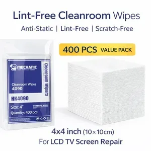 Lint-Free Anti-Static Cleanroom Wipes, 4x4 Inch, Electronics and LCD Screen Cleaning Cloths