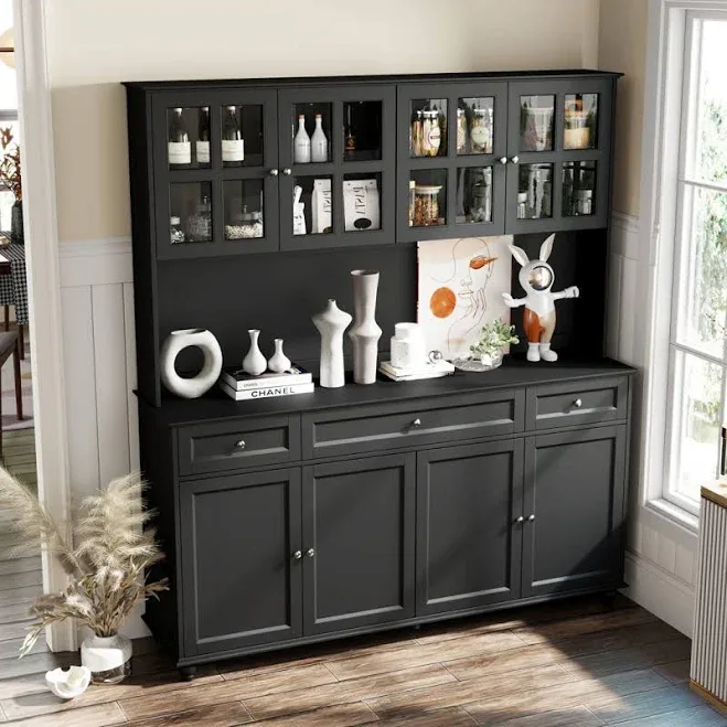 71" Tall Kitchen Pantry Storage Cabinet