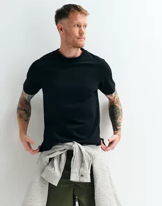 ASOS DESIGN breatheMAX Adaptive t-shirt in black cotton blend