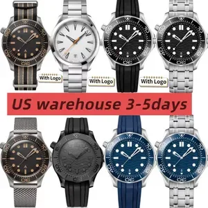 Mens Sapphire Automatic Watch 300M - Stainless Steel/Rubber Waterproof Wristwatch with Box
