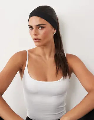 4505 Soft Touch yoga slim headband in black