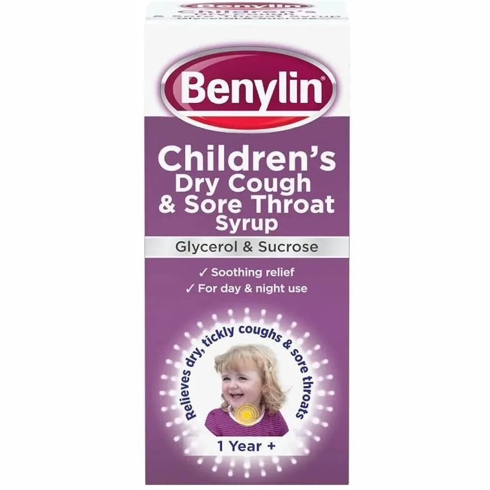 Benylin Children's Dry & Sore Throat Syrup 125ml