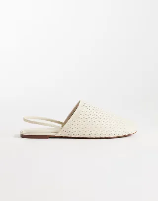 Calvin Klein mesh slingback pumps in cream