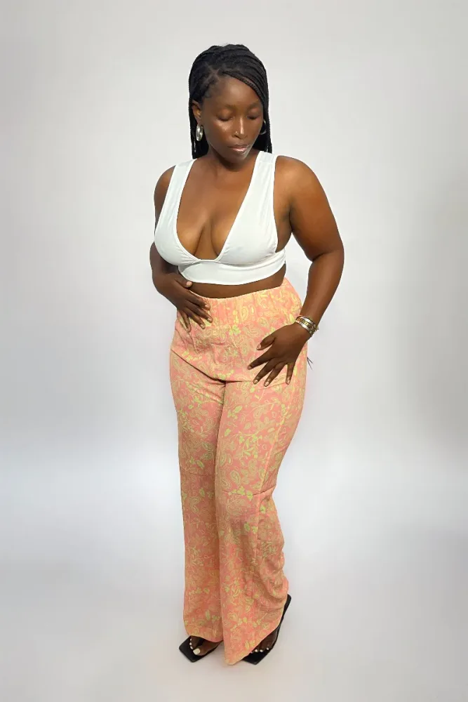 PAISLEY PRINT BIG BAND PANT