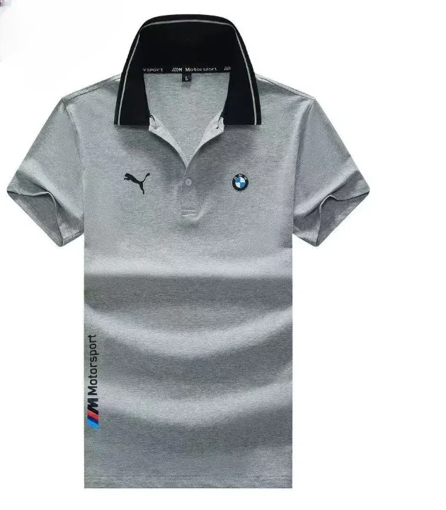 Grey BMW polo shirt