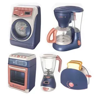 Simulation Kitchen Toys Home Appliances Set Play House Toy Washing Machine Bread Maker Oven Microwave Cooker Creative Ki