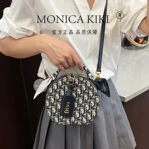 MONICA KIKI Luxury 2026 new fashion embroidered letter shoulder bag silk scarf trendy commuting cross body bag for women