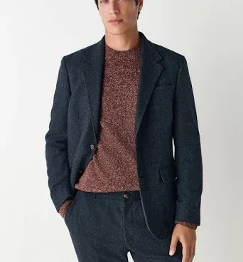Next Men's Slim Fit Herringbone Wool Blend Suit Jacket