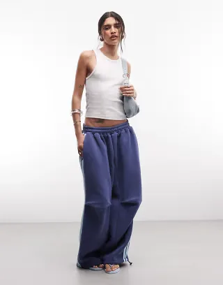 COLLUSION xl baggy sports sweatpants in navy