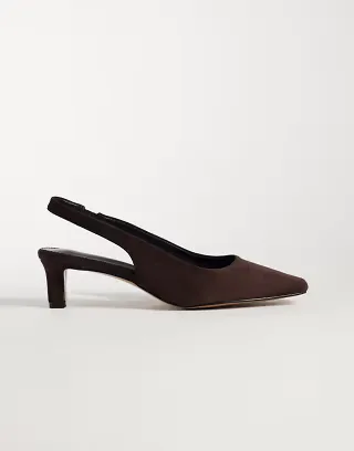 Glamorous Wide Fit ballet flats in brown faux suede