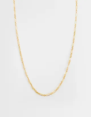 ASOS DESIGN 14k gold plated chain necklace