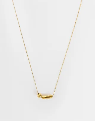 Topshop Olivio stainless steel necklace in gold