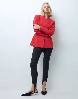 ASOS DESIGN Tailored moulded hip blazer in red