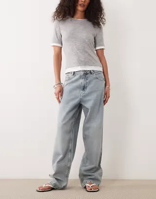HUGO Blue Leni relaxed fit jeans in blue