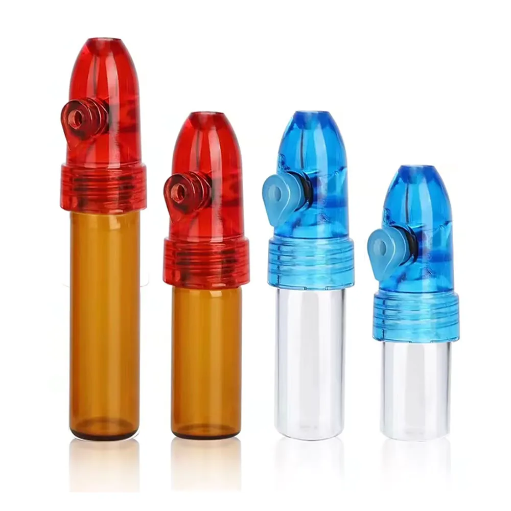 Portable Sand Flip Bottle 53MM 68MM 83mm Container Glass Vial Box Storage Jar Randomly Cap Color
