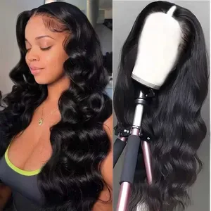 V Part Wigs Body Wave Brazilian Wigs Human Hair Wigs Machine Made 220 Density V Shape Wigs 18-32 Inch Natural Hair Wig C