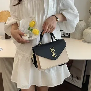 Designer Shoulder Tote Bag - Classic Canvas Letter Handbag for Women - Black Leather Hobo Shopping Bag