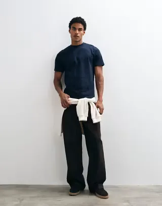 ASOS DESIGN heavyweight t-shirt in navy