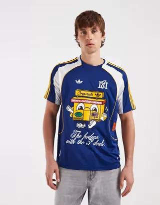 adidas Originals Jersey graphic T-shirt in navy