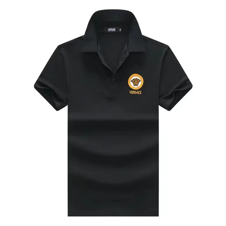 Medusa Men's Cotton Black Polo Shirt