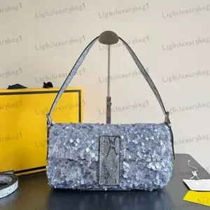Designer Baguette Shoulder Bags Luxury Baguette Bag Women Fashionable Sequin Shoulder Bag With A Touch Of Retro Glitter