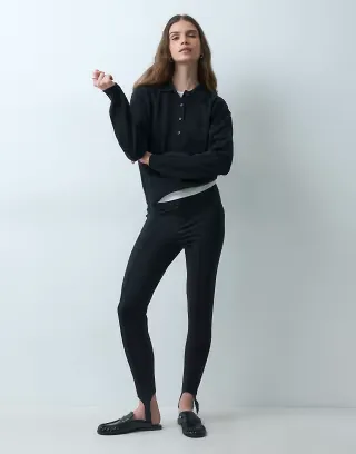ARKET wool poloshirt in black