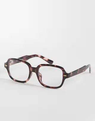 Jeepers Peepers square clear lens in tortoiseshell