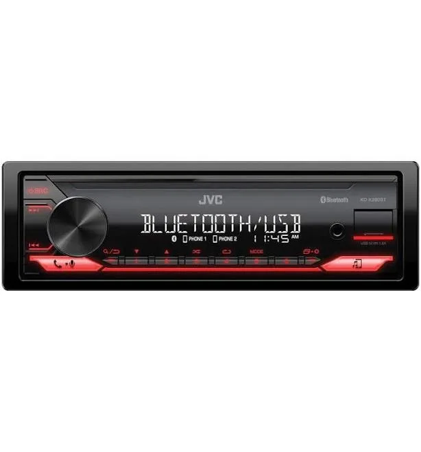 JVC Kd-X280Bt Single Din Radio Bundle