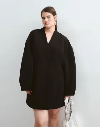 ARRANGE Curve structured blazer mini dress in blazer in black