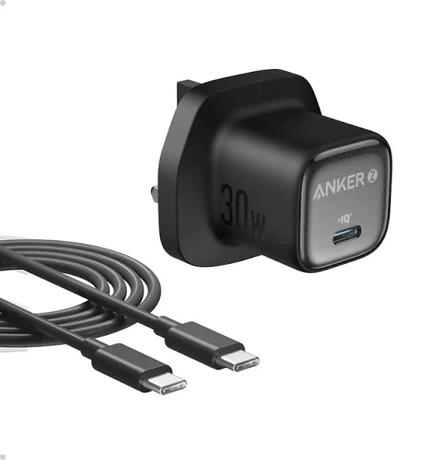 30W USB C Plug, Anker Zolo Compact GaN USB C Charger, Enhanced Temperature Control, Compact Design and 3X Faster Chargin