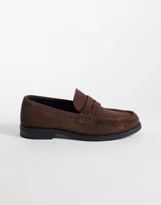 & Other Stories real suede loafers in brown