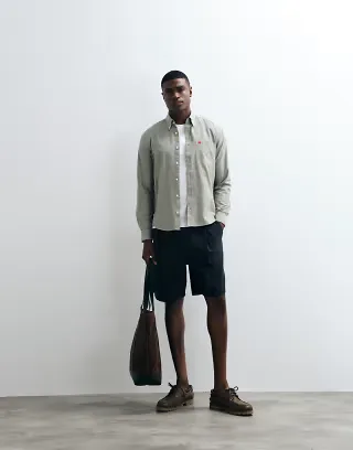HUGO Red Evito slim fit shirt in green