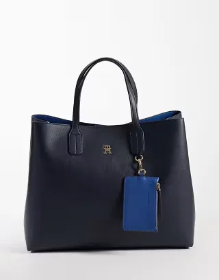 Tommy Hilfiger Icon satchel with card holder in navy