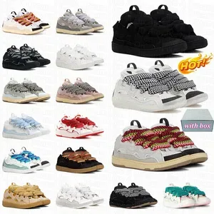 Stylish Curb Shoes for Men and Women - Designer Sneakers Trainers Casual Footwear with Box - Black, White, Blue, Red, Gr