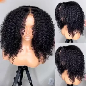 Long Soft Kinky Curly Wigs 26 Inch 360 Full Lace Human Hair - Glueless Pre-Plucked HD Lace for Daily Wear Women